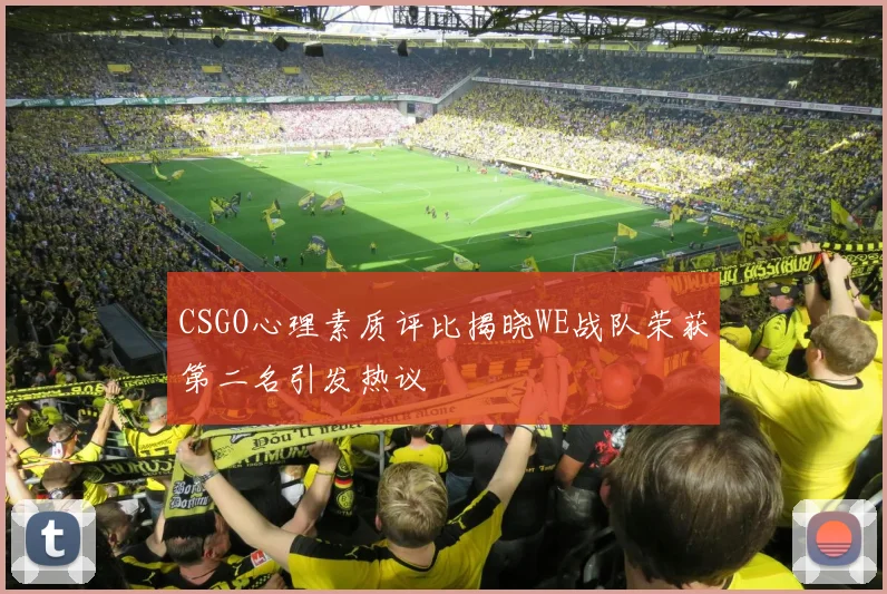 CSGO心理素质评比揭晓WE战队荣获第二名引发热议